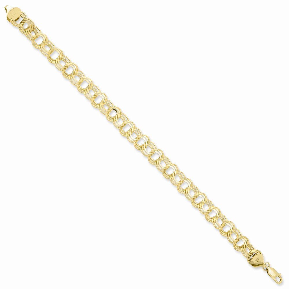 14K Triple Link Charm Bracelet