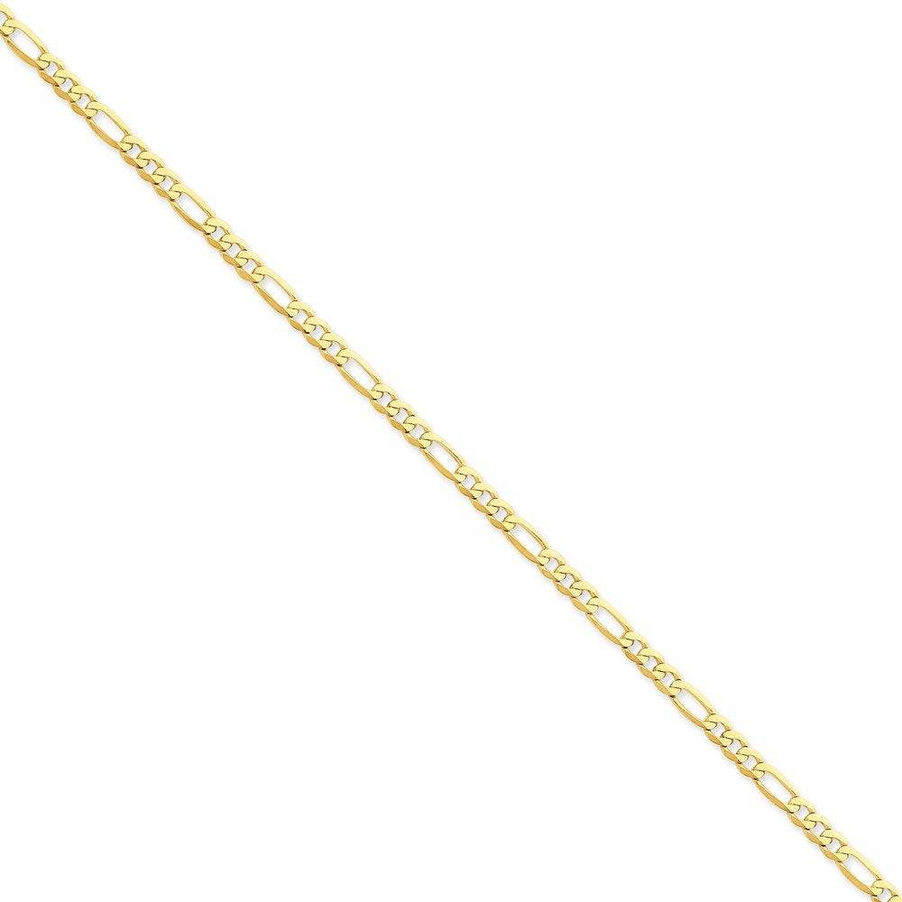 14K 24 Inch 4Mm Flat Figaro With Lobster Clasp Chain