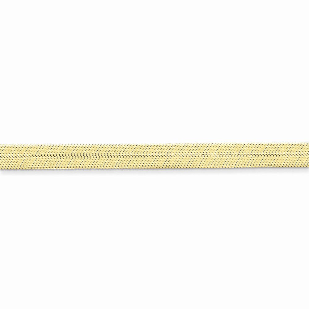 14K 20 Inch 6.5Mm Silky Herringbone With Lobster Clasp Chain