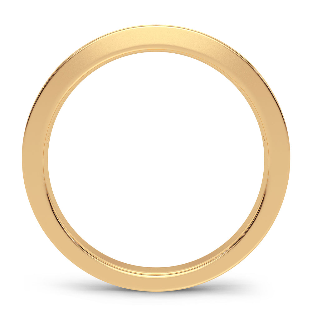 14K Yellow Gold Beautiful 0.12Ct Gemstones With Diamonds Band