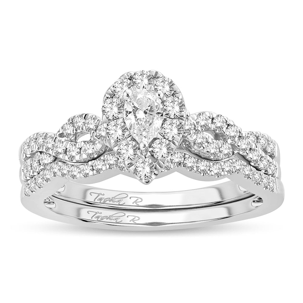 14K White Gold Exquisite 0.64Ct Diamond Ring