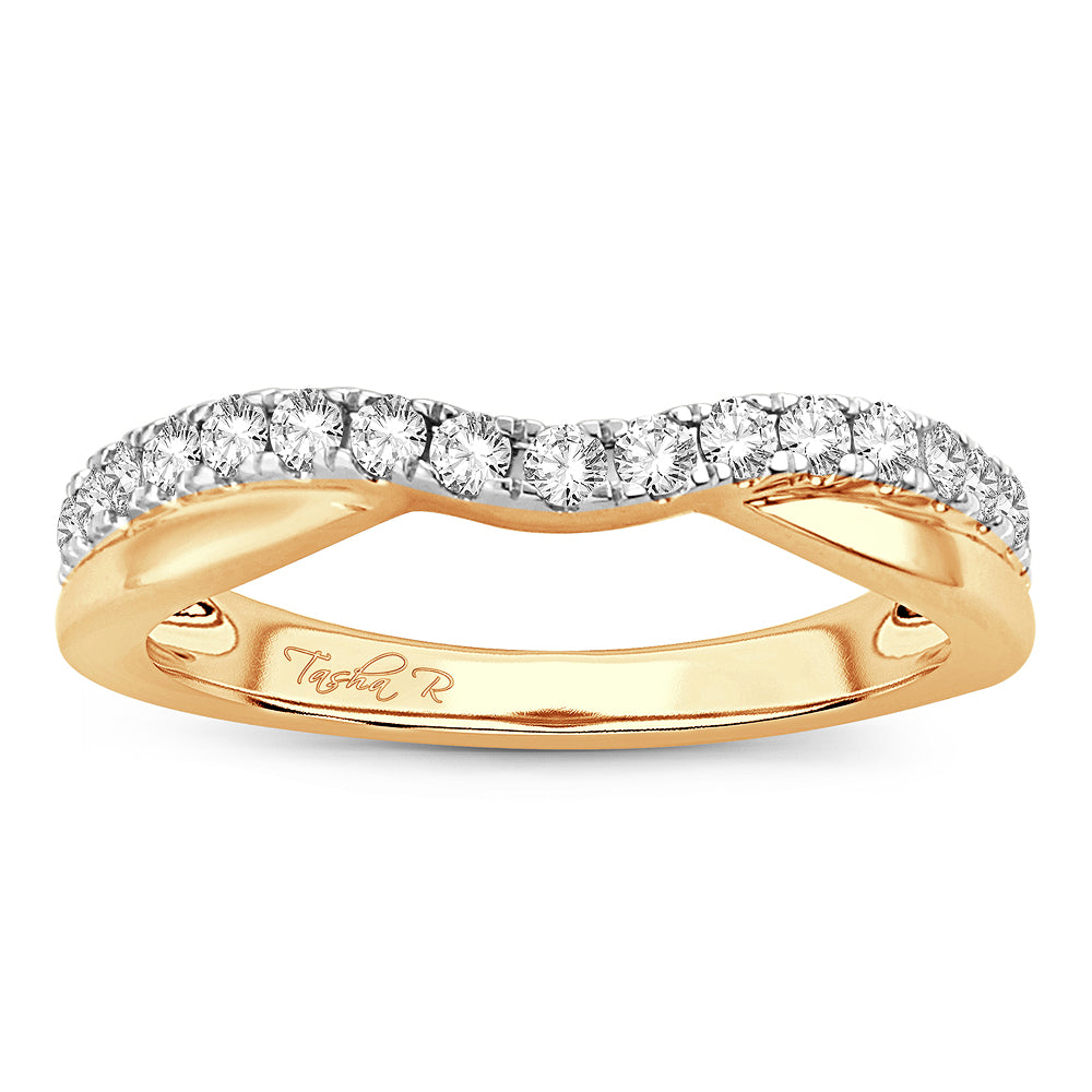 14K Yellow Gold 0.25Ct Diamond Enhancer Band
