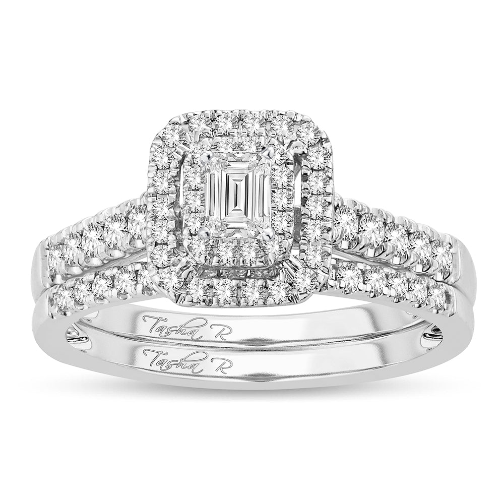14K White Gold Elegant 0.62Ct Diamond Ring