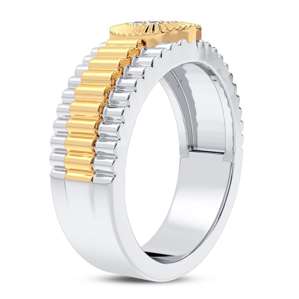 14K Yellow Gold Exquisite 0.20Ct Diamond Ring