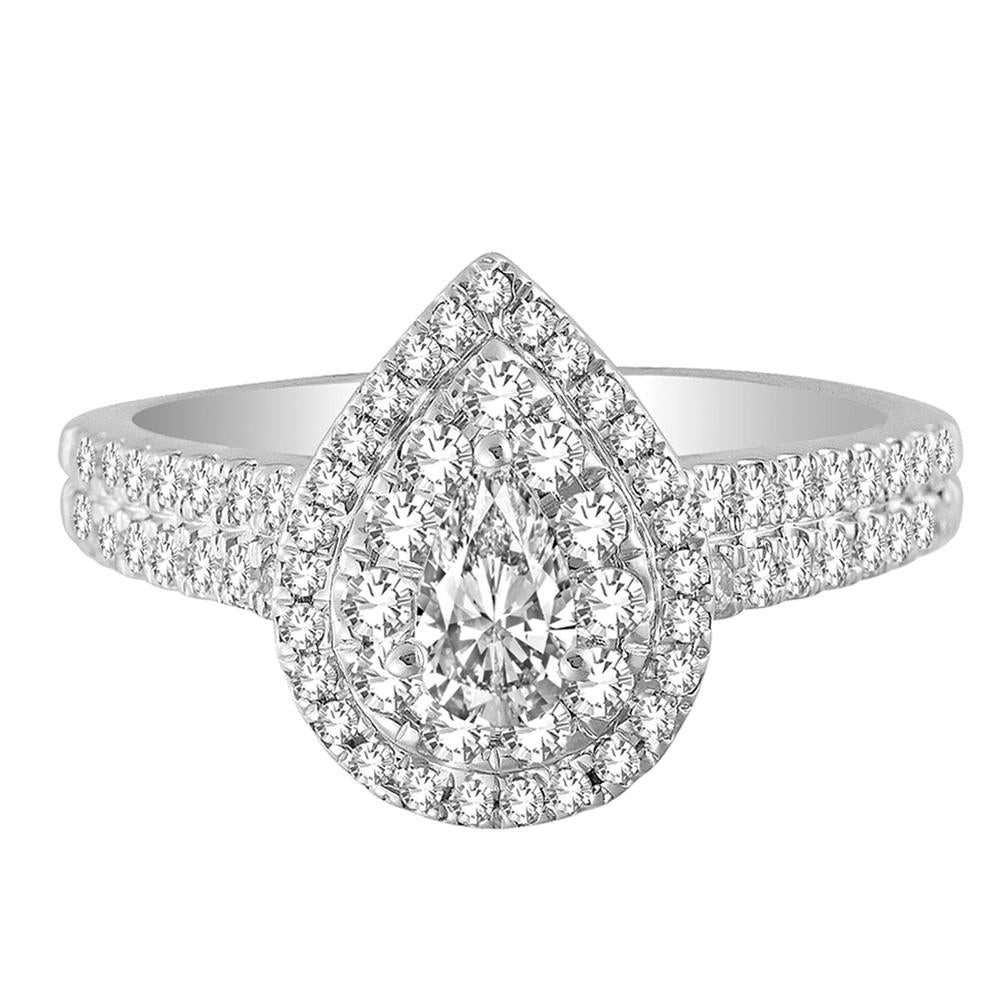 14K White Gold Beautiful 1.00Ct Diamond Ring