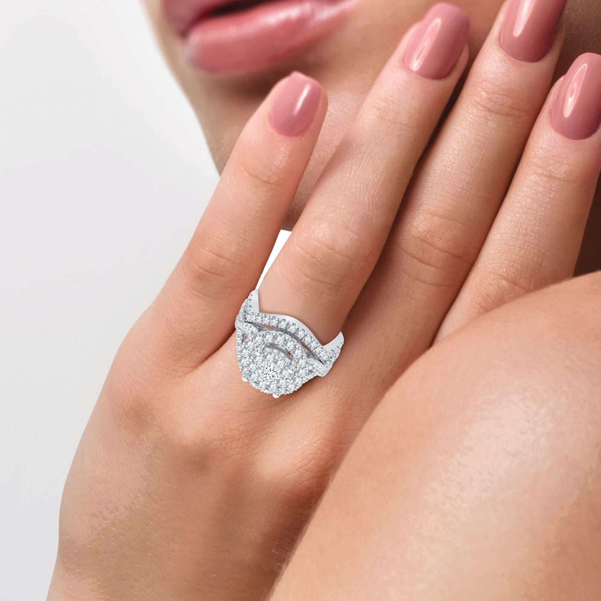 14K White Gold Gorgeous 1.50Ct Diamond Bridal Ring
