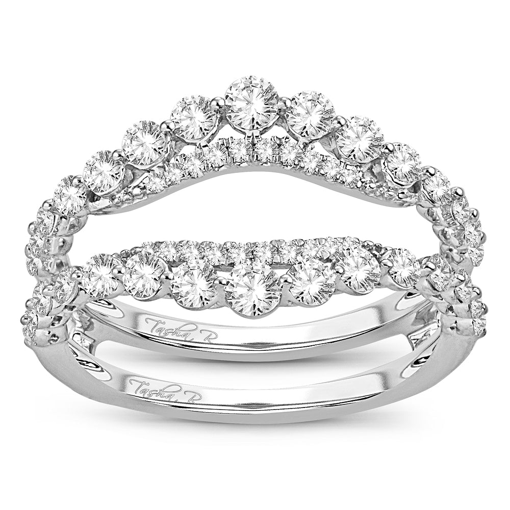 14K White Gold Gorgeous 1.00Ct Diamond Ring Guard