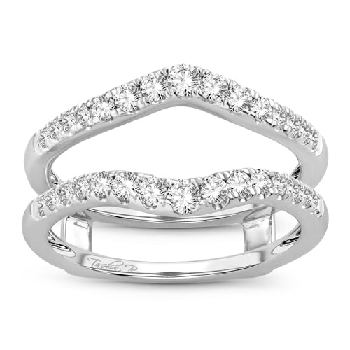 14K White Gold Magnificent 1.00Ct Diamond Ring Guard