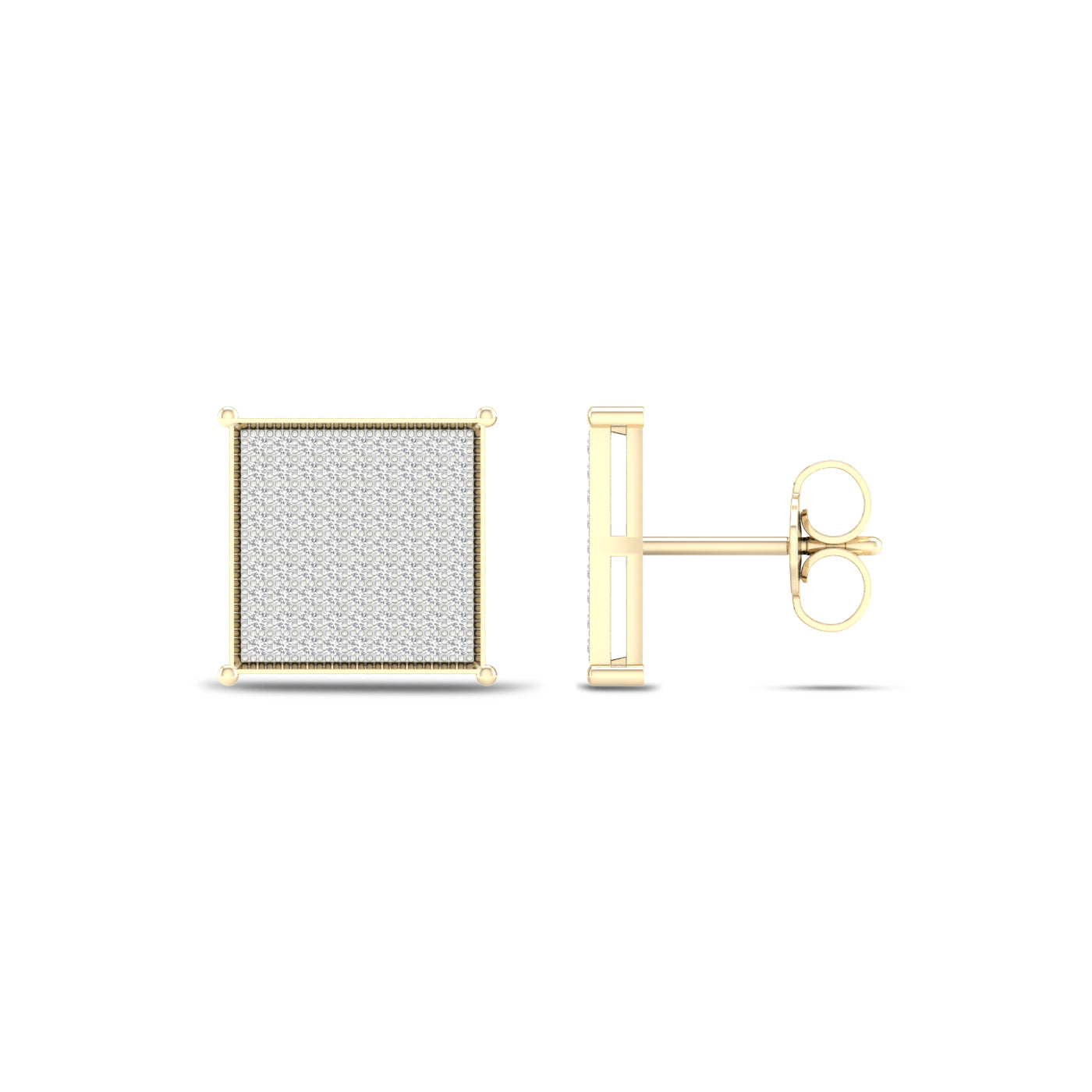 10K Yellow Gold Gorgeous 0.50Ct Diamond Earring
