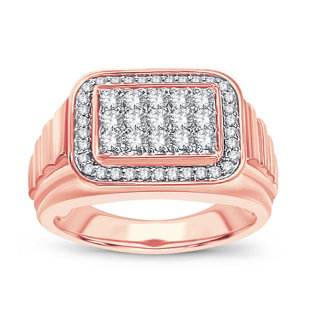 14K Rose Gold Exquisite 0.75Ct Diamond Ring