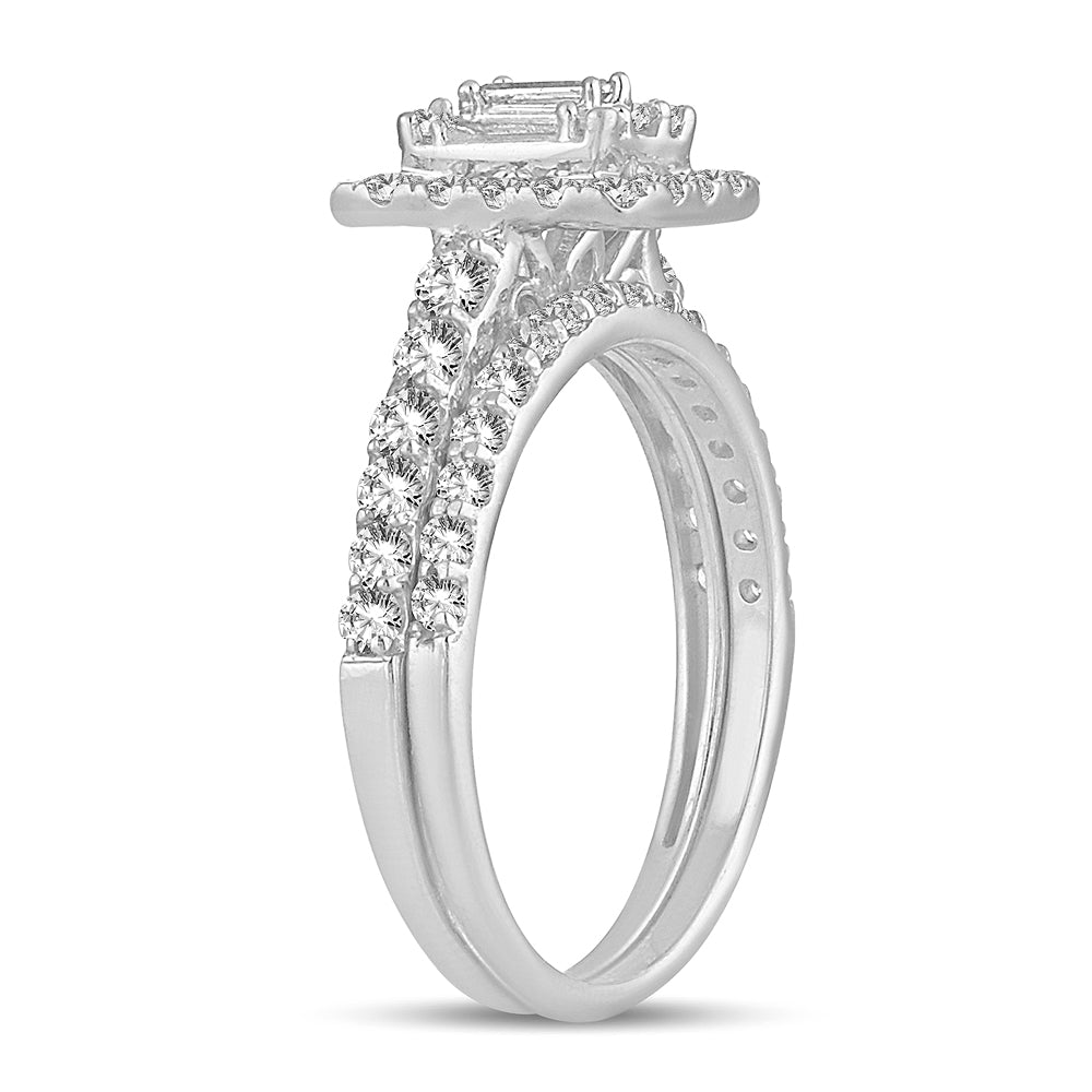 14K White Gold Dazzling 1.00Ct Diamond Ring