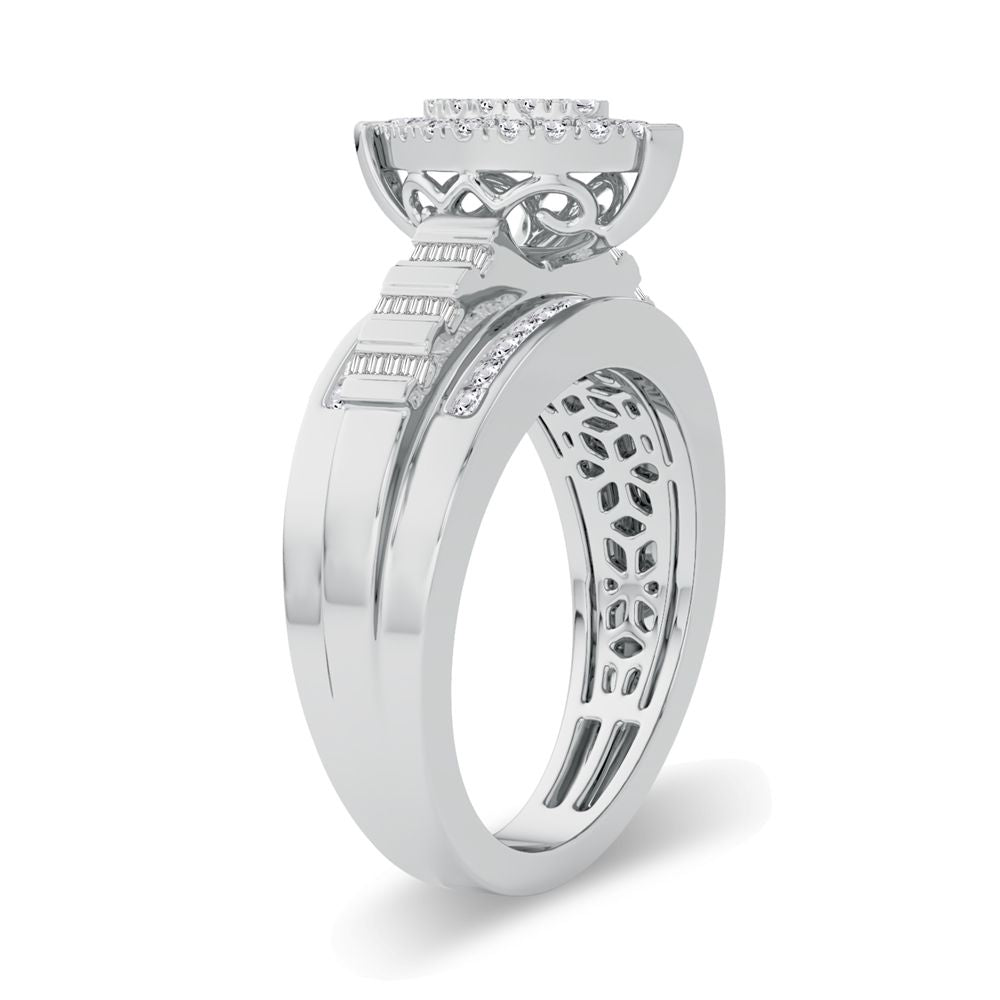 10K White Gold Dazzling 0.50Ct Diamond Ring