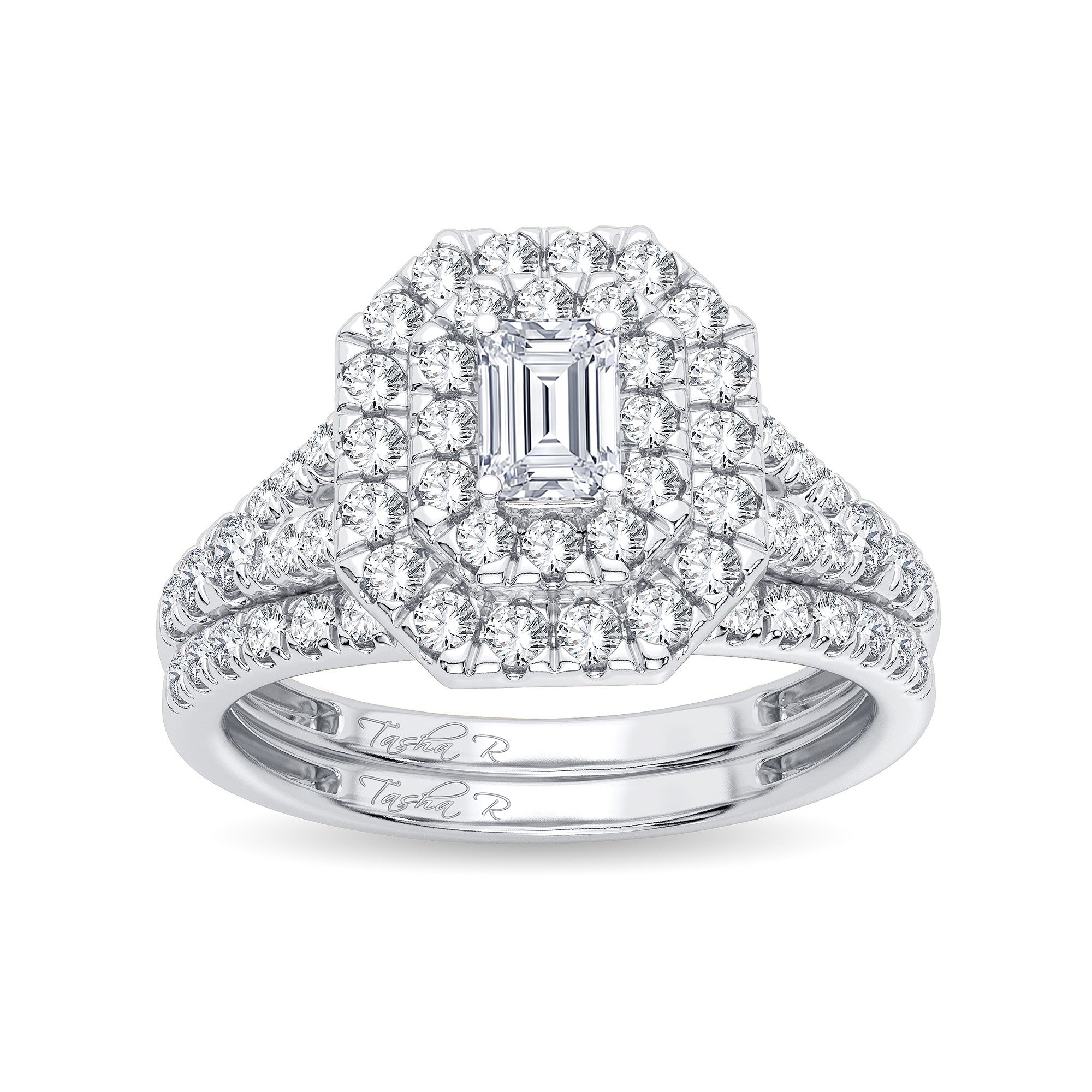 14K White Gold Beautiful 1.00Ct Diamond Bridal Ring