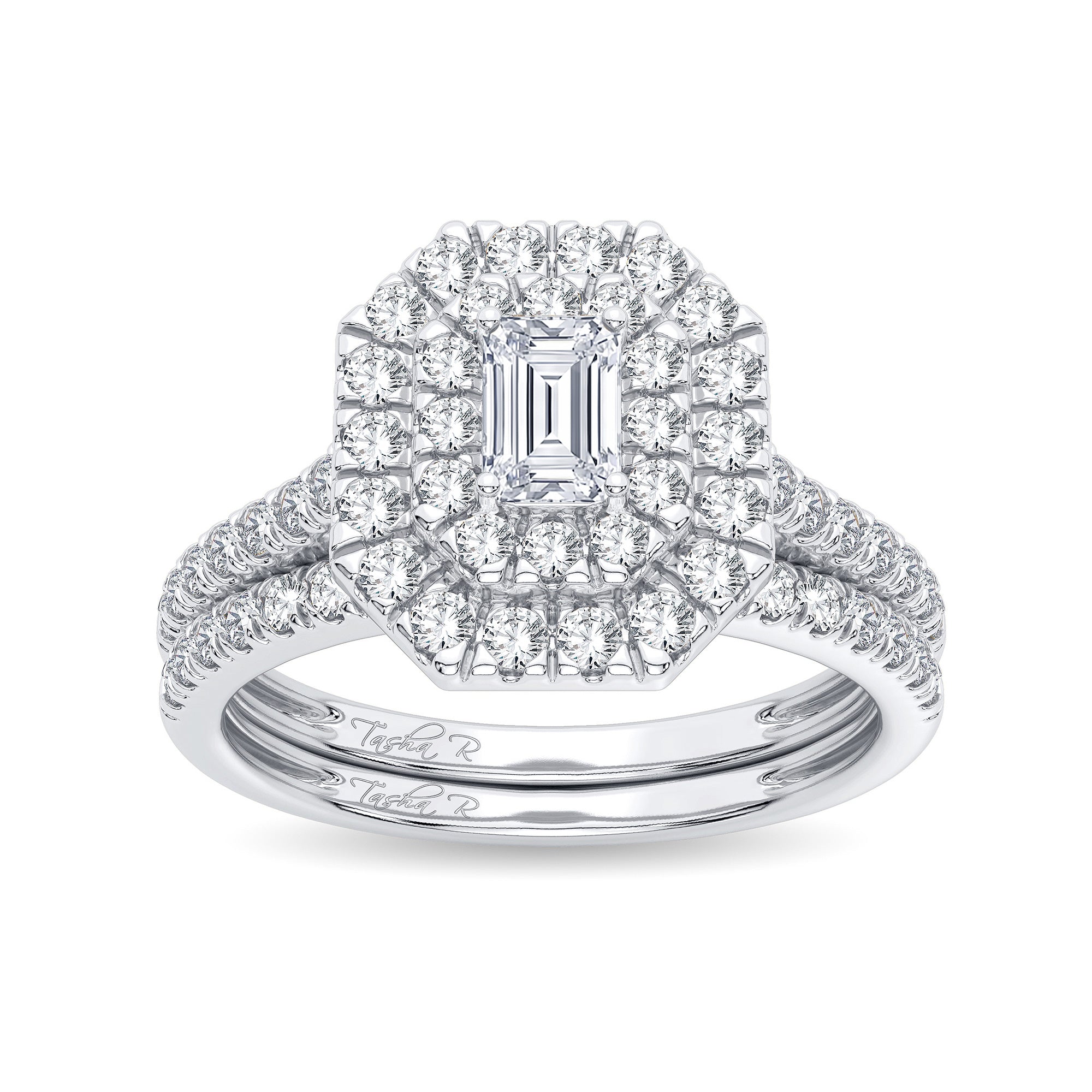 14K White Gold Magnifcnet 1.00Ct Diamond Bridal Ring