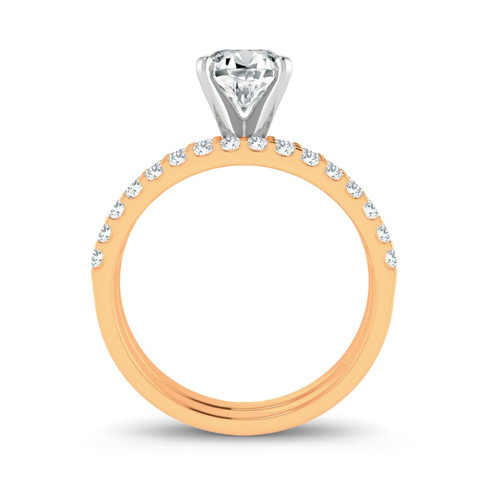 14K Yellow Gold 0.50Ct Diamond Semi Mount
