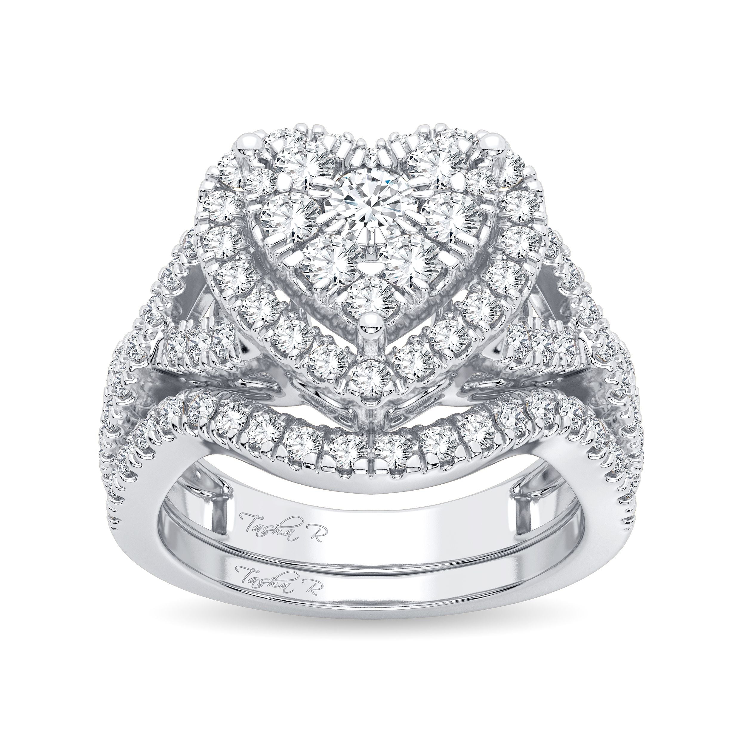 14K White Gold Magnifcnet 1.50Ct Diamond Bridal Ring