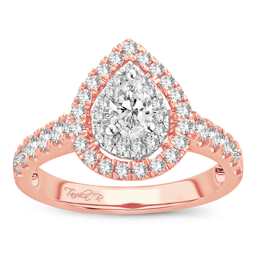 14K Rose Gold Gorgeous 1.00Ct Engagement Ring