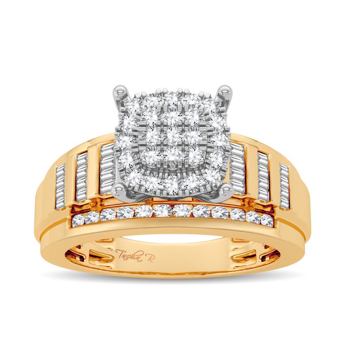 10K Yellow Gold Exquisite 0.50Ct Diamond Ring