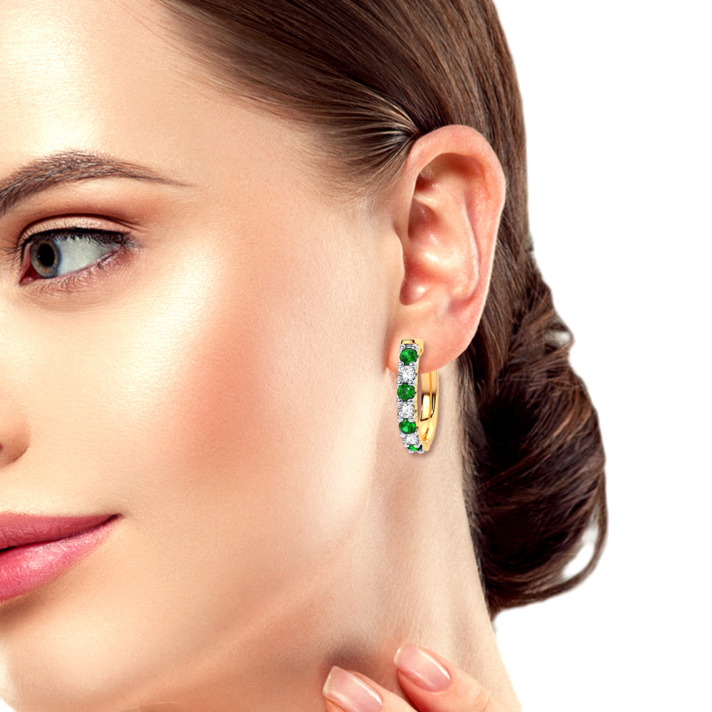 14K Yellow Gold Gorgeous 0.40Ct Diamond Earring