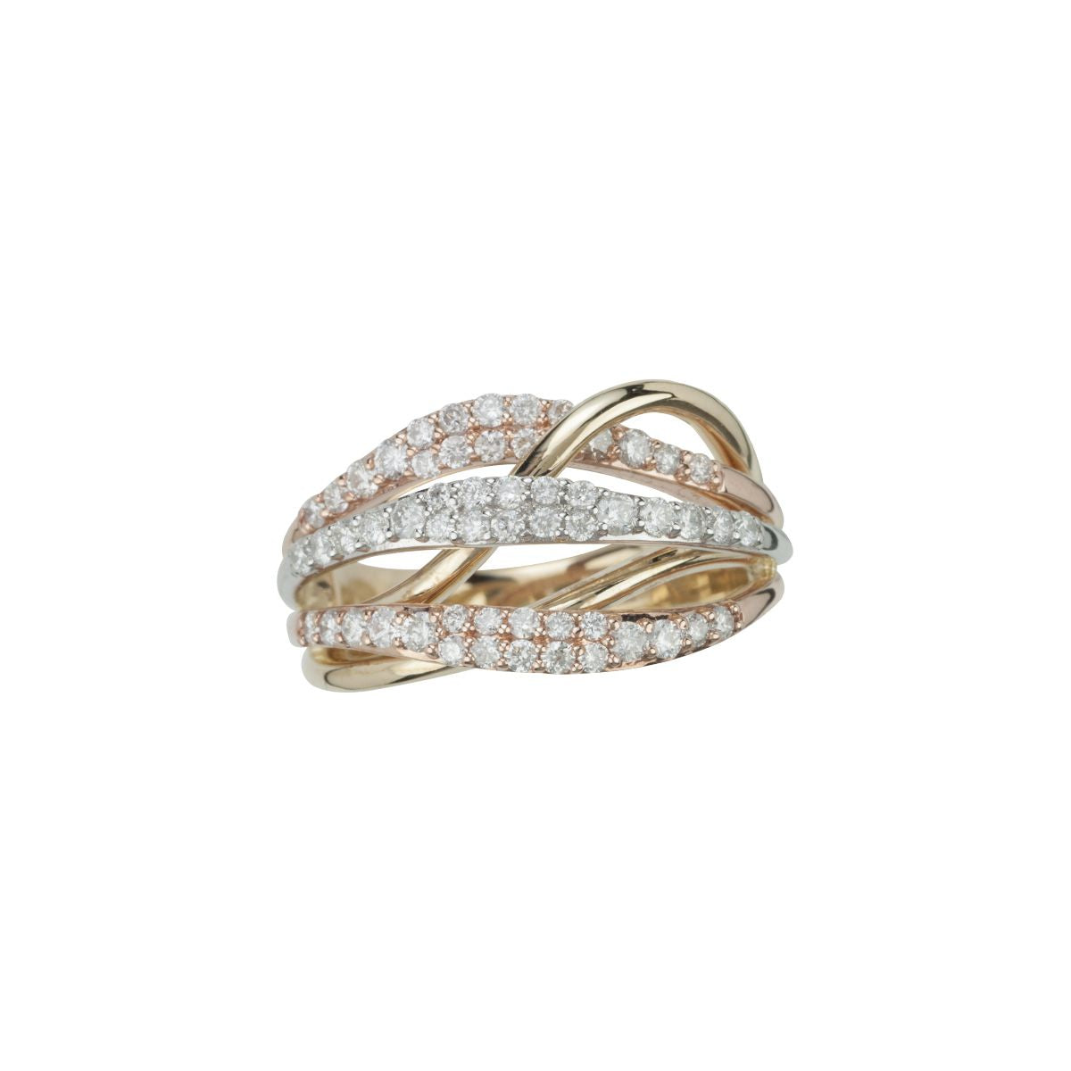 14K White Gold Gorgeous 0.75Ct Diamond Band