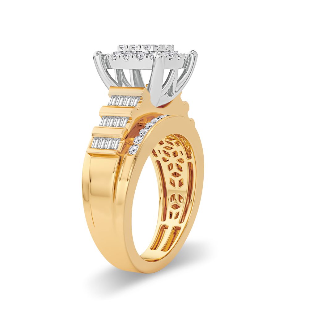 10K Yellow Gold Elegant 1.00Ct Diamond Ring
