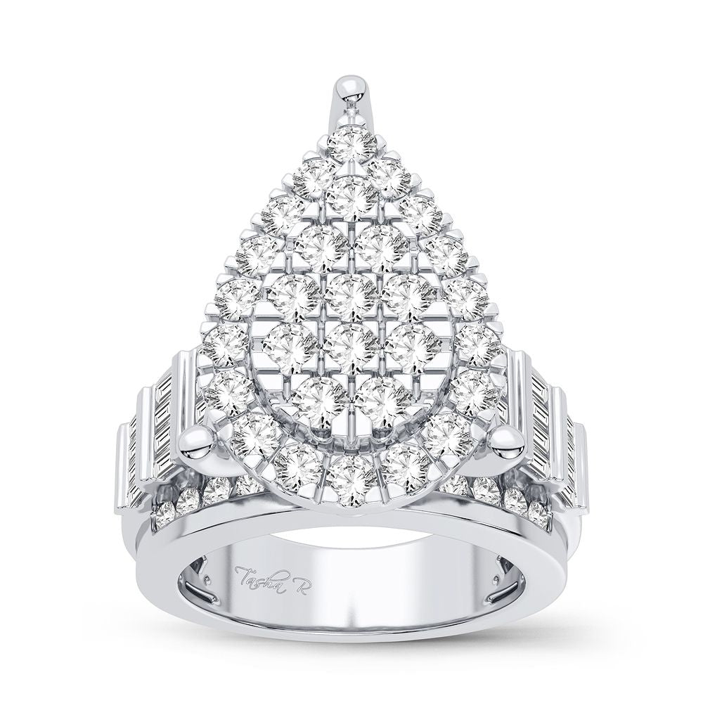 10K White Gold Dazzling 2.00Ct Diamond Ring