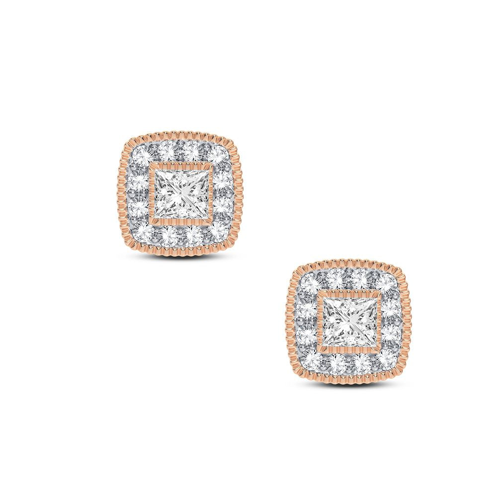 14K Rose Gold Magnifcnet 0.25Ct Diamond Earring