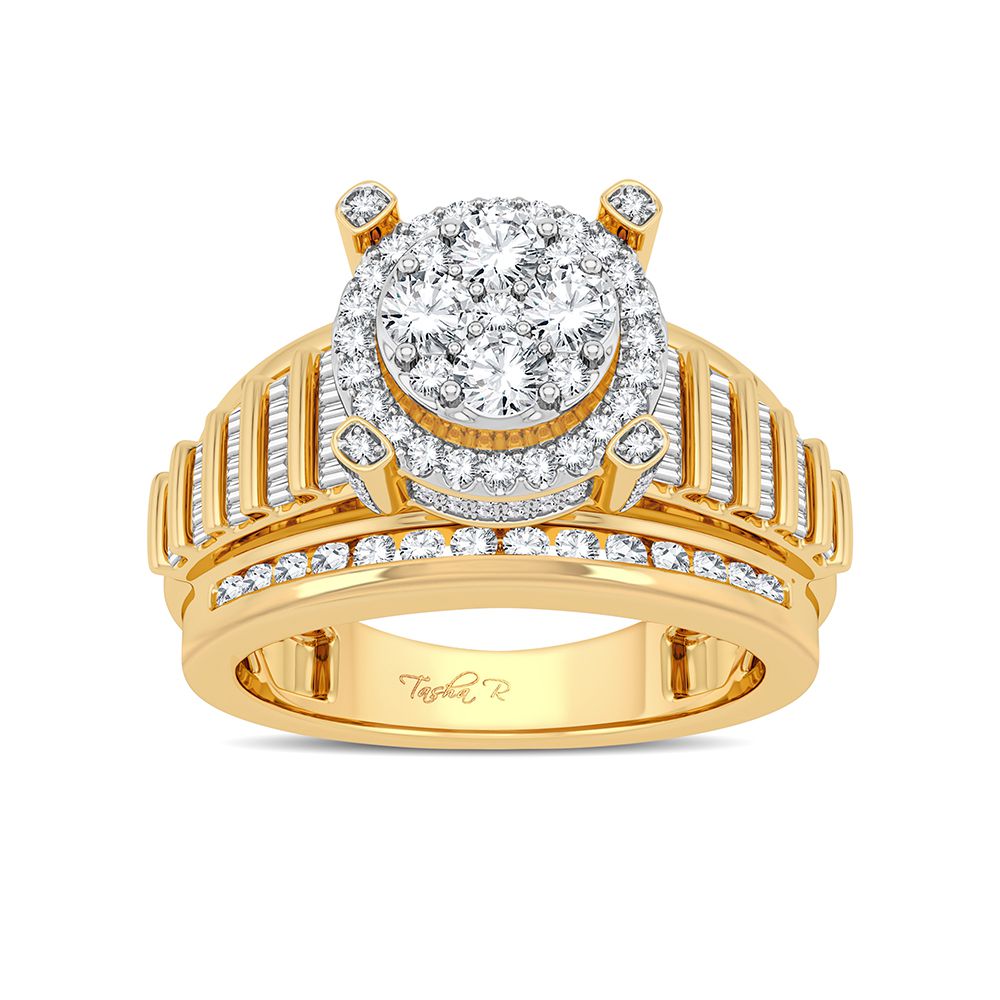 14K Yellow Gold Dazzling 1.00Ct Diamond Ring