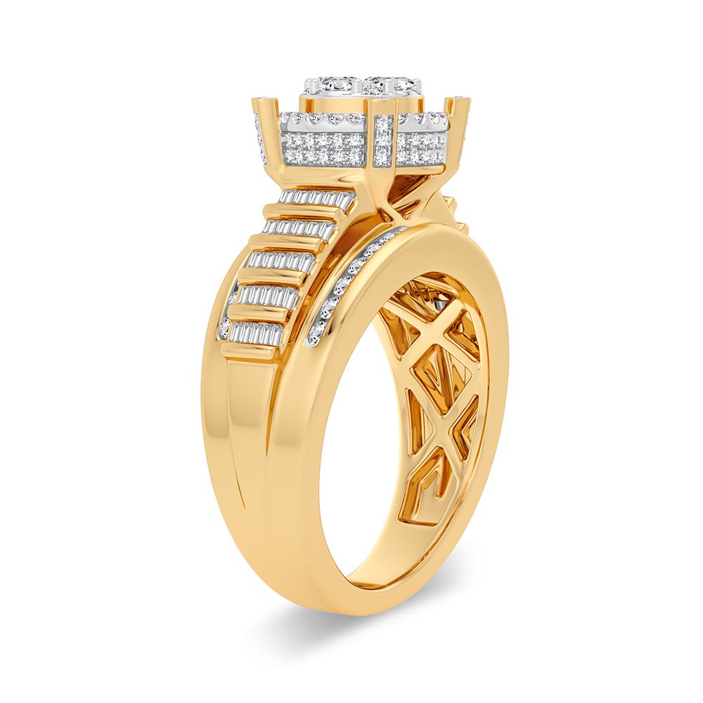 14K Yellow Gold Dazzling 1.00Ct Diamond Ring