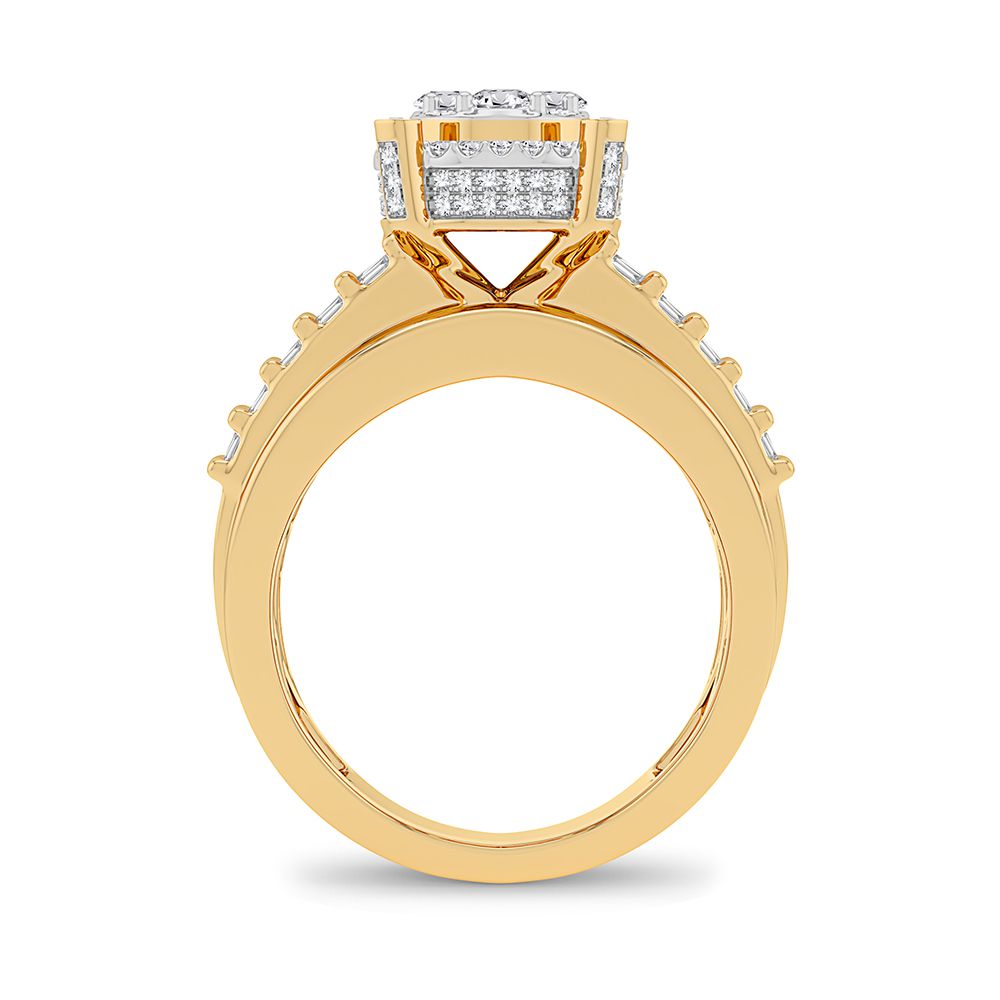 14K Yellow Gold Dazzling 1.00Ct Diamond Ring