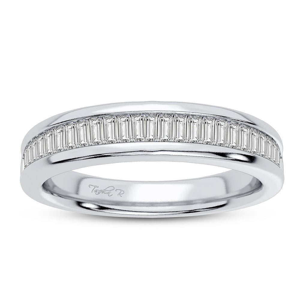 10K White Gold Dazzling 0.50Ct Diamond Band