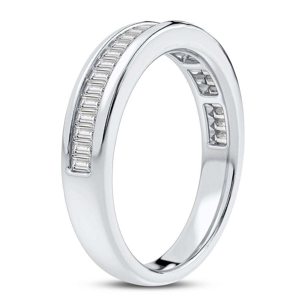 10K White Gold Dazzling 0.50Ct Diamond Band