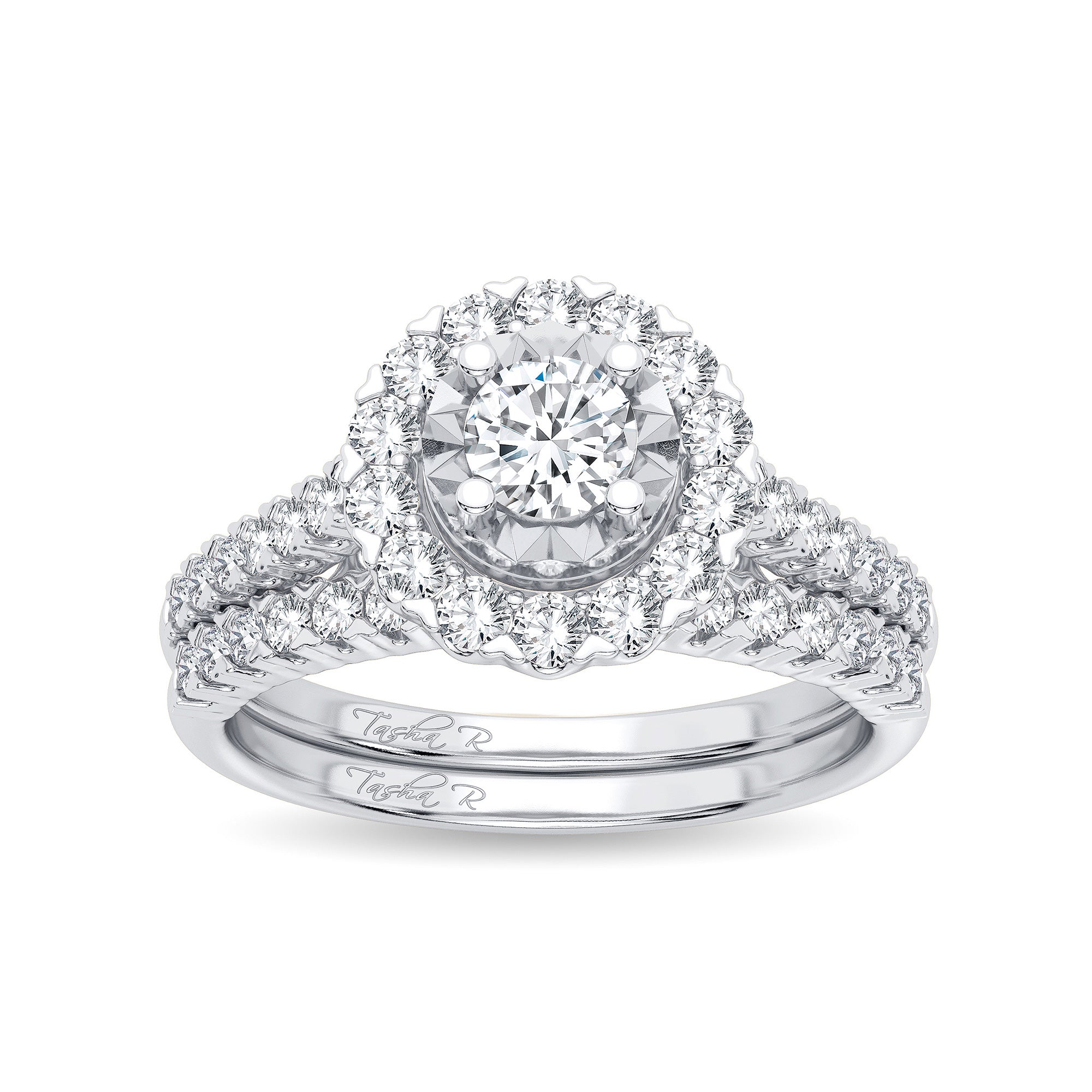 14K White Gold Gorgeous 1.00Ct Diamond Bridal Ring