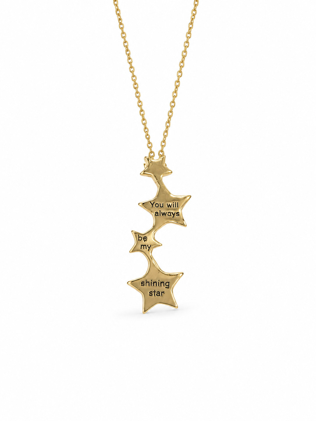 Sterling Silver Yellow Star Necklace