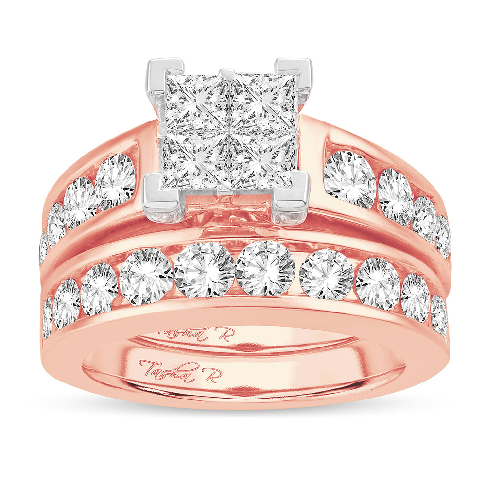 14K Rose Gold Gorgeous 3.00Ct Diamond Bridal Ring