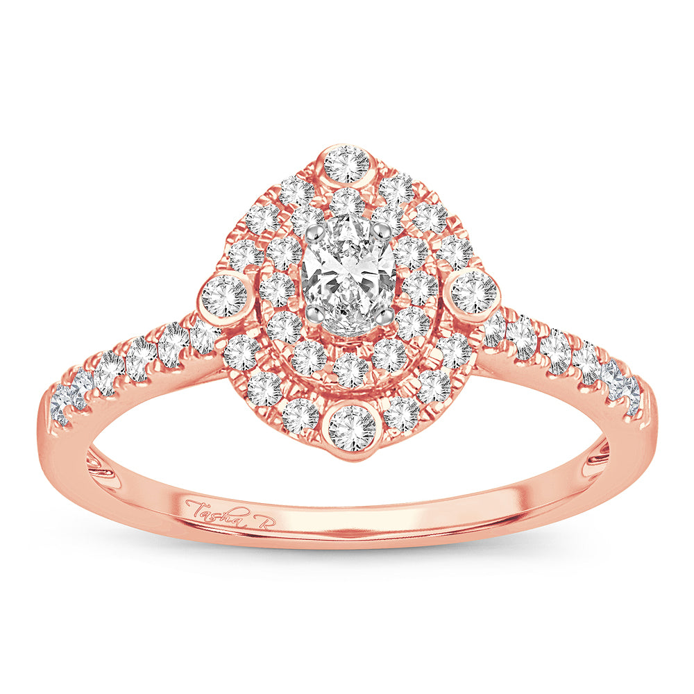 14K Rose Gold Gorgeous 0.50Ct Diamond Ring