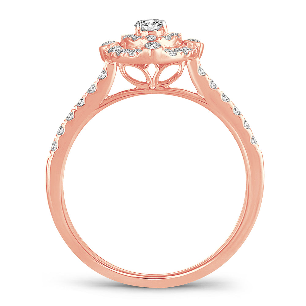 14K Rose Gold Gorgeous 0.50Ct Diamond Ring