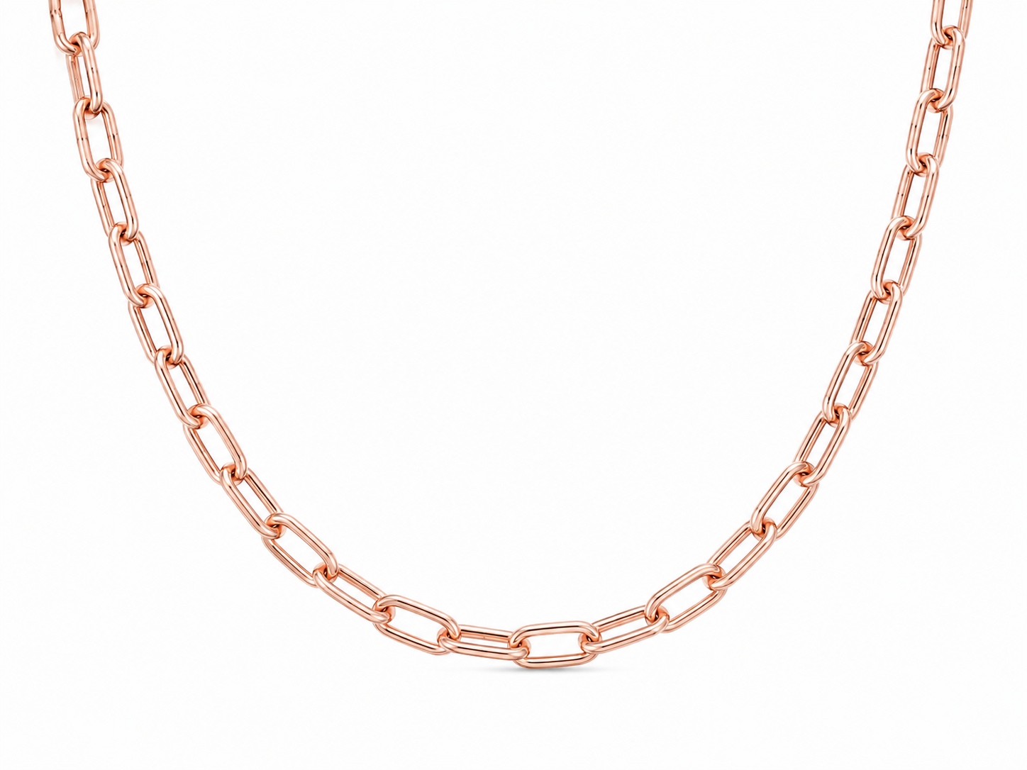 14KT Rose Gold 6 MM Cable Link Chain