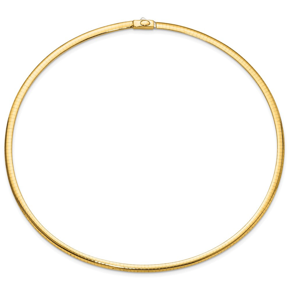 10K 4Mm Two-Tone Reversible Omega Necklace