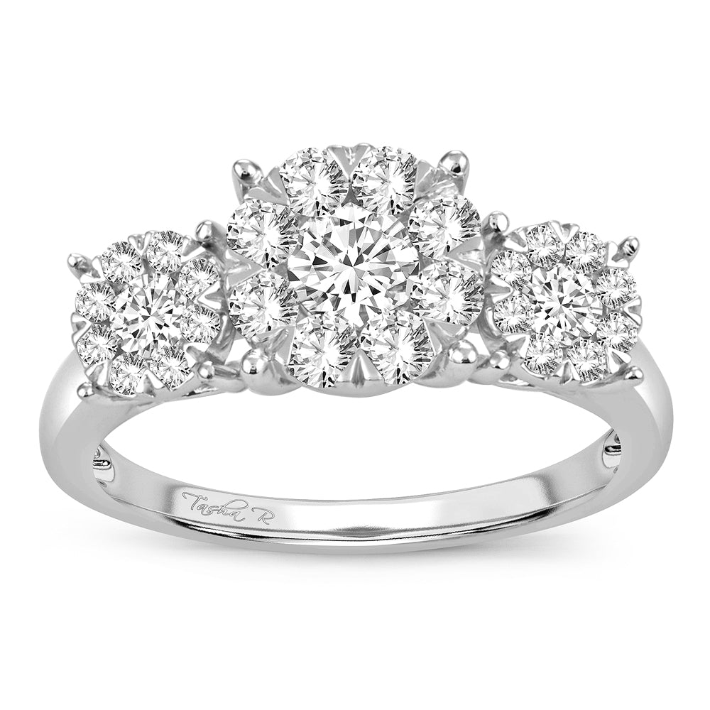 14K White Gold Dazzling 1.01Ct Diamond Ring