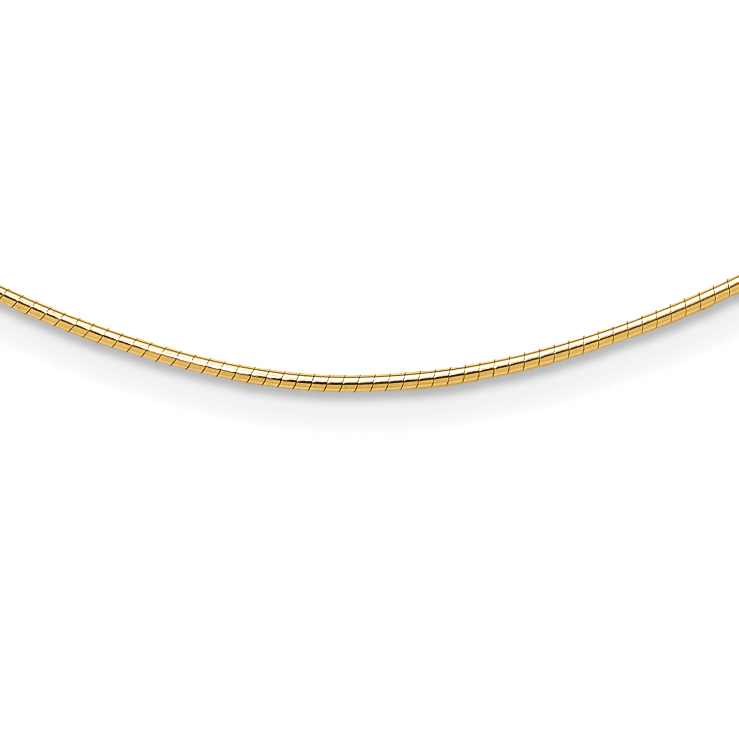 10K Yellow Gold 1mm Snake Wire Necklace