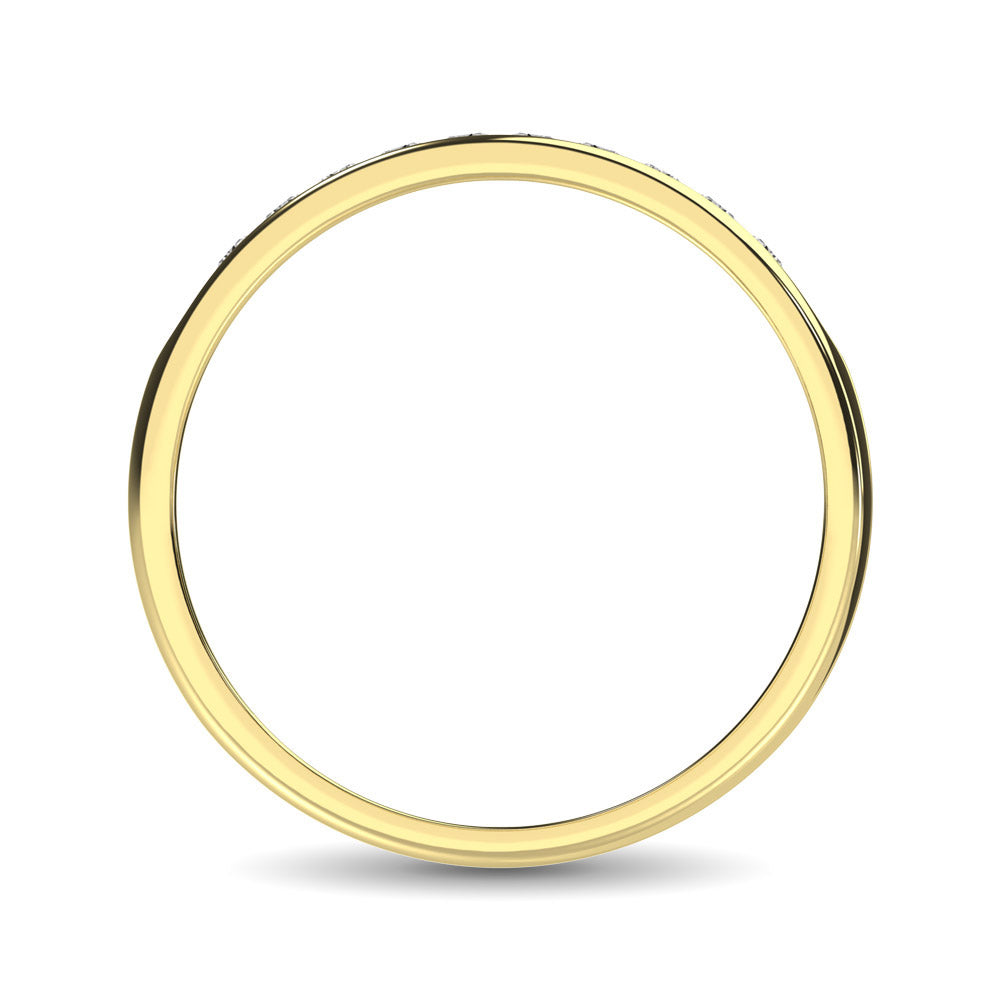 14K Yellow Gold Diamond 1/4 Ct.Tw. Men's Machine Band