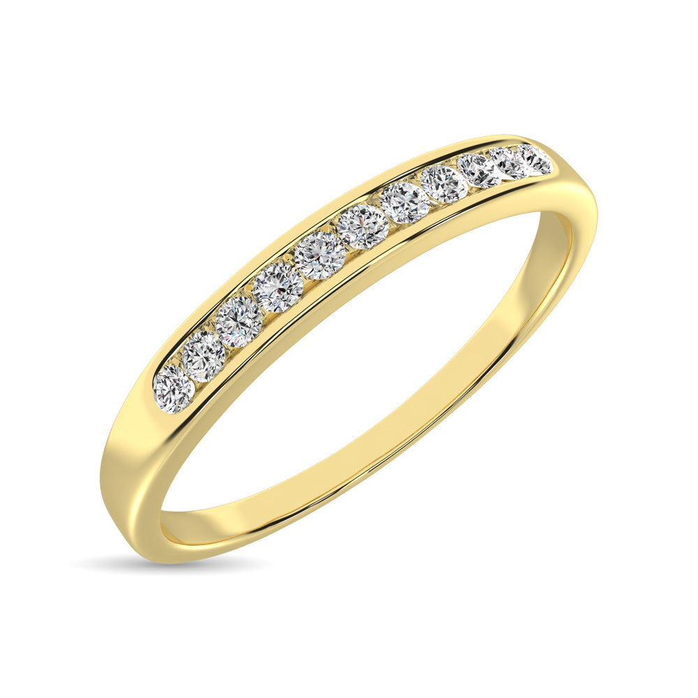 14K Yellow Gold 3/4 Ct.Tw. Diamond Ladies Machine Band
