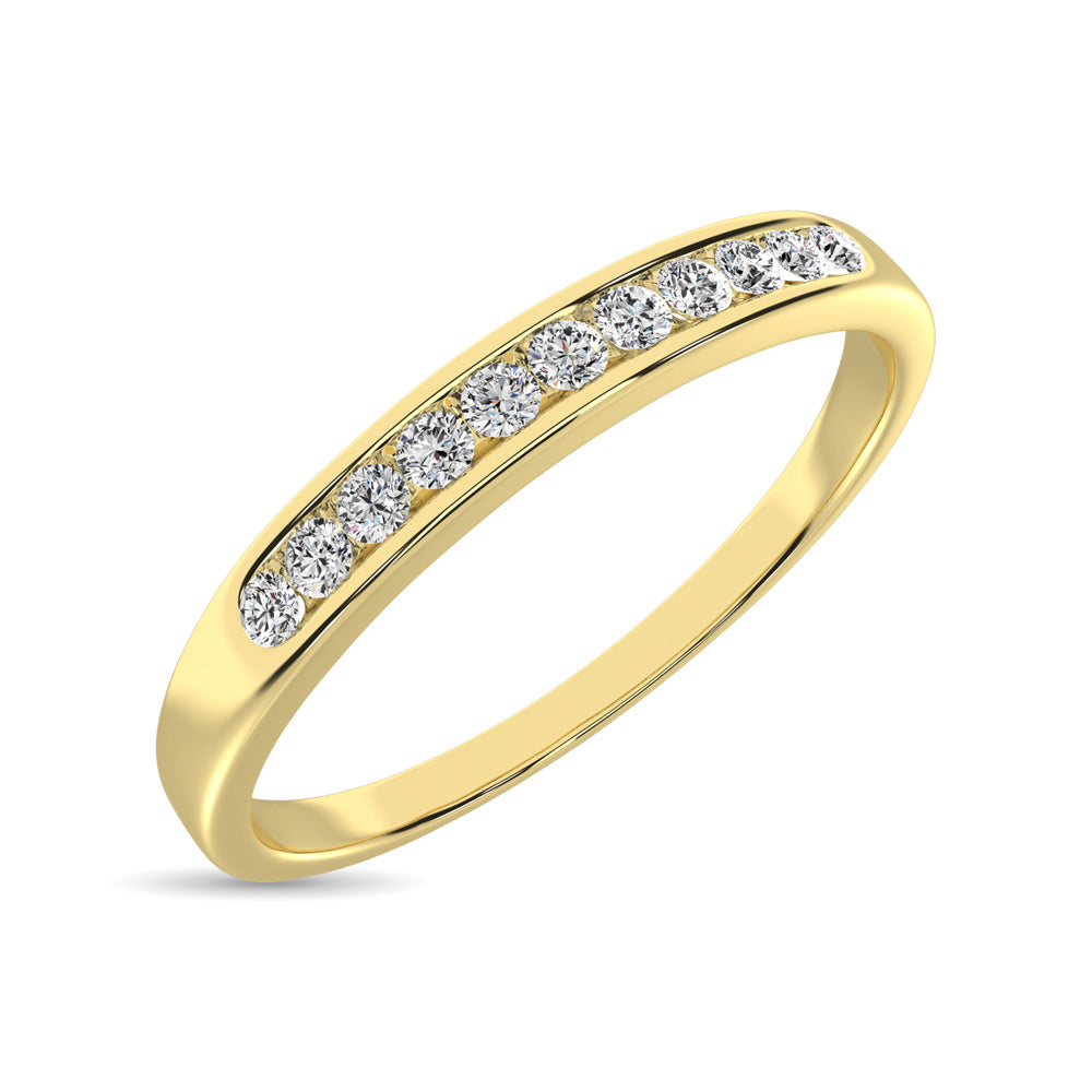 14K Yellow Gold 1 Ct.Tw. Diamond Ladies Machine Band