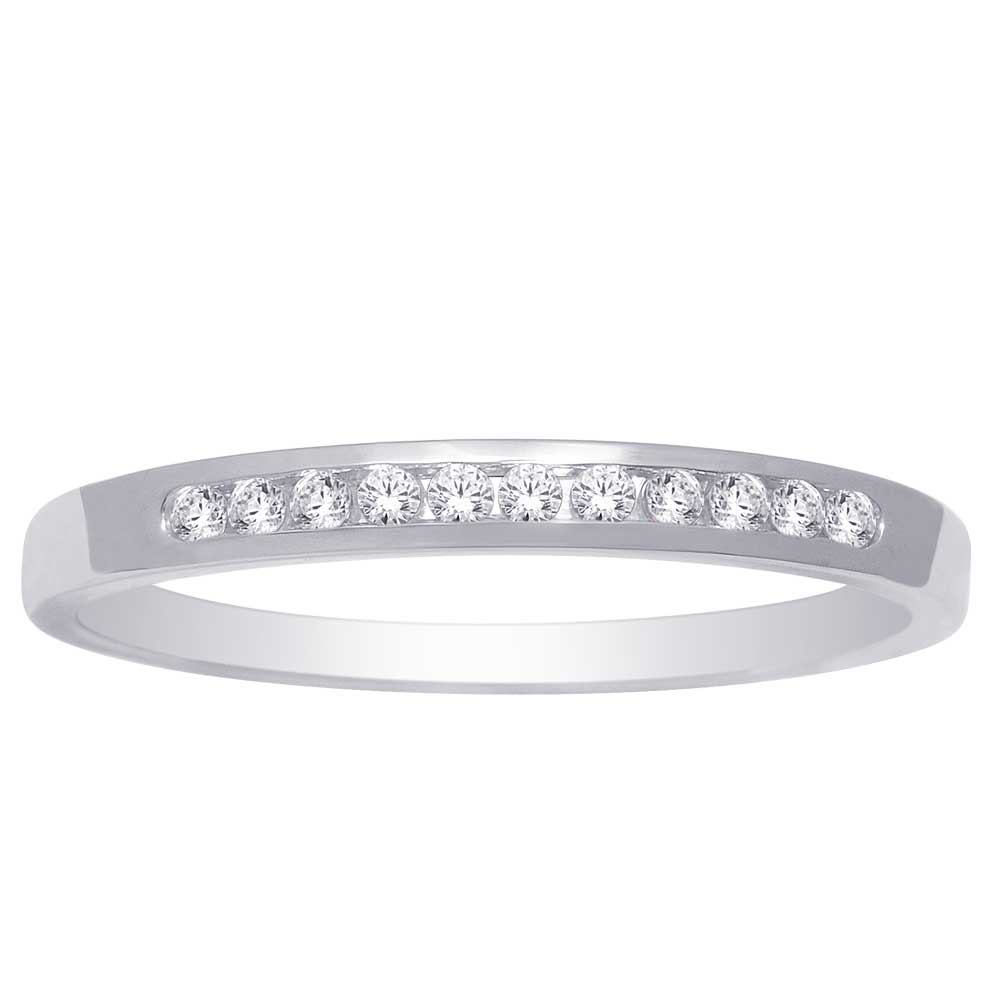 10K White Gold 2 Ct.Tw. Diamond Machine Band
