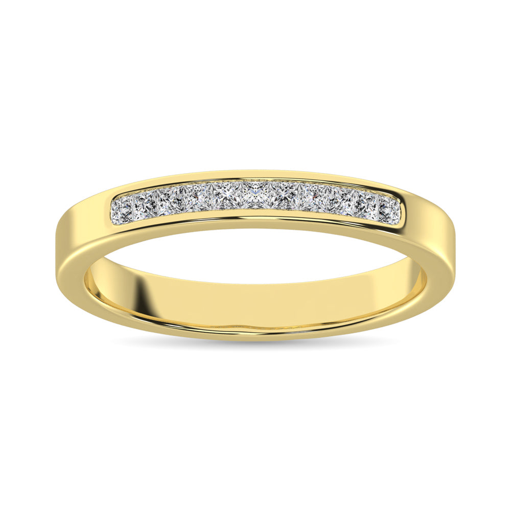 14K Yellow Gold 1/2 Ct.Tw. Diamond Ladies Machine Band