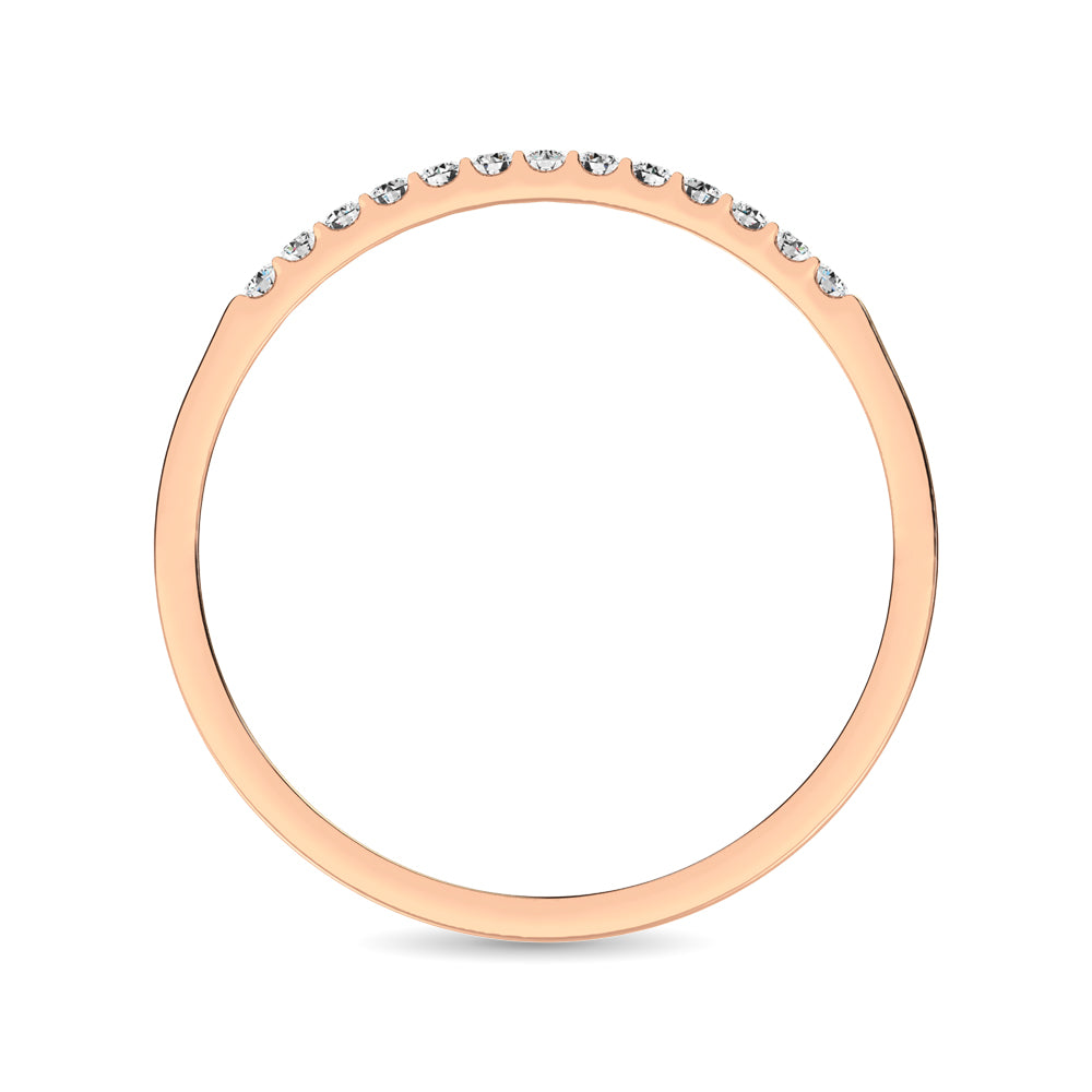 14K Rose Gold 1/5 Ct Diamond Ladies Machine Band