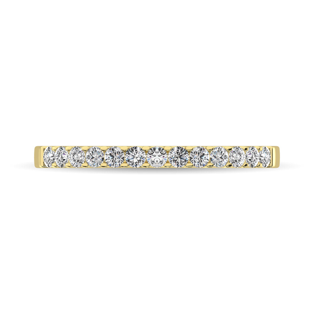 14K Yellow Gold 1/5 Ct Diamond Ladies Machine Band