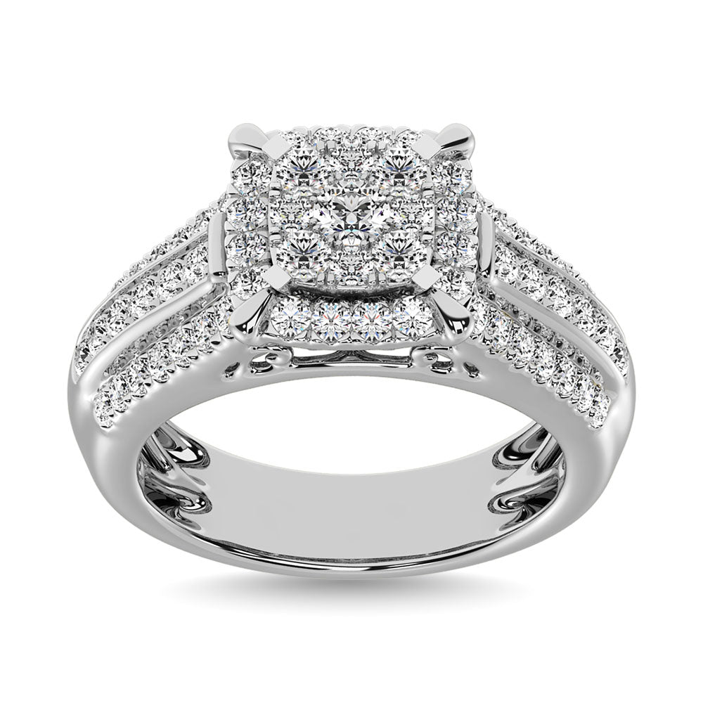 Diamond 1 Ct.Tw. Engagement Ring In 10K White Gold