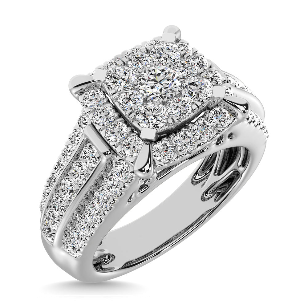 Diamond 1 Ct.Tw. Engagement Ring In 10K White Gold